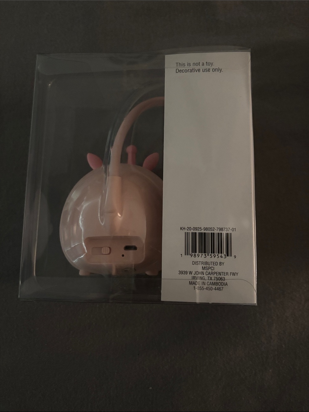 LED Tabletop Lamp - Colorchanging Pink Animal - Picture 4 of 7